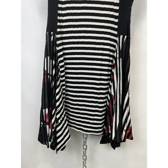 Adventures Des‎ Toiles Striped Short Sleeve Mini Dress Tunic - Picture 9 of 12
